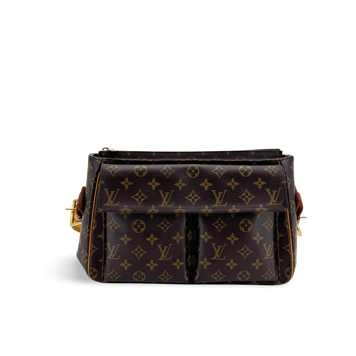 Louis Vuitton Monogram Vivacity GM Crossbody Bag Brown