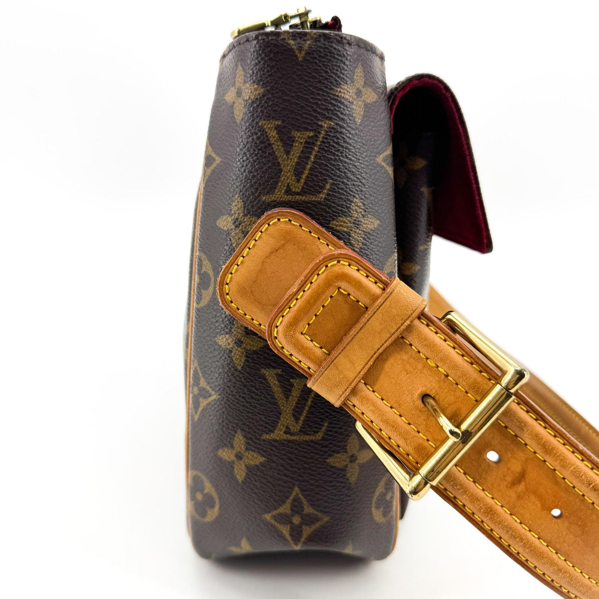 Louis Vuitton Monogram Vivacity GM Crossbody Bag Brown