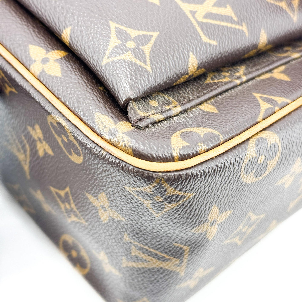 Louis Vuitton Monogram Vivacity GM Crossbody Bag Brown