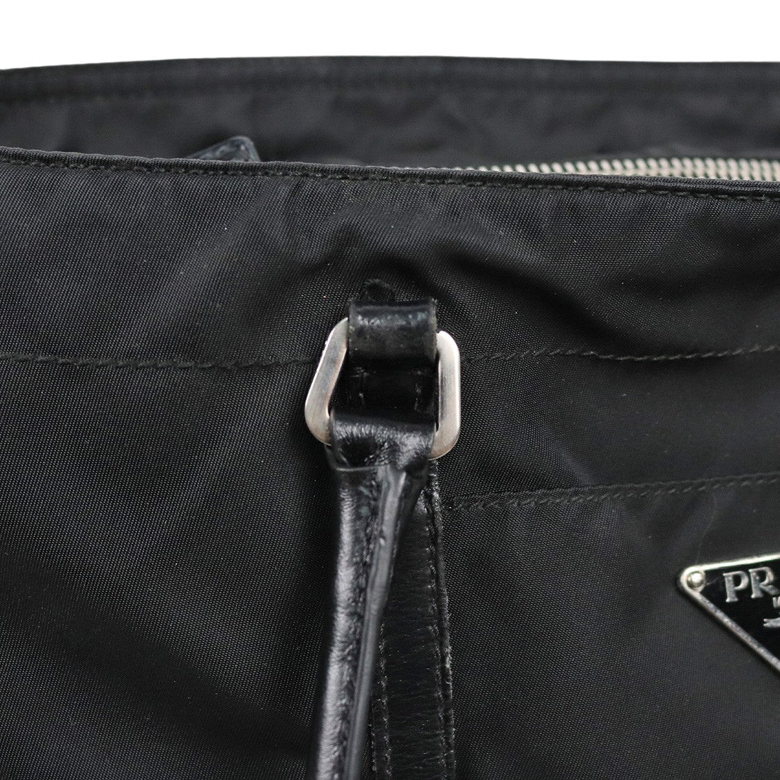 Prada Black Pocono Trimmed Shoulder Bag