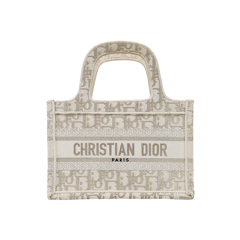 Dior Metallic Mini Oblique Book Tote