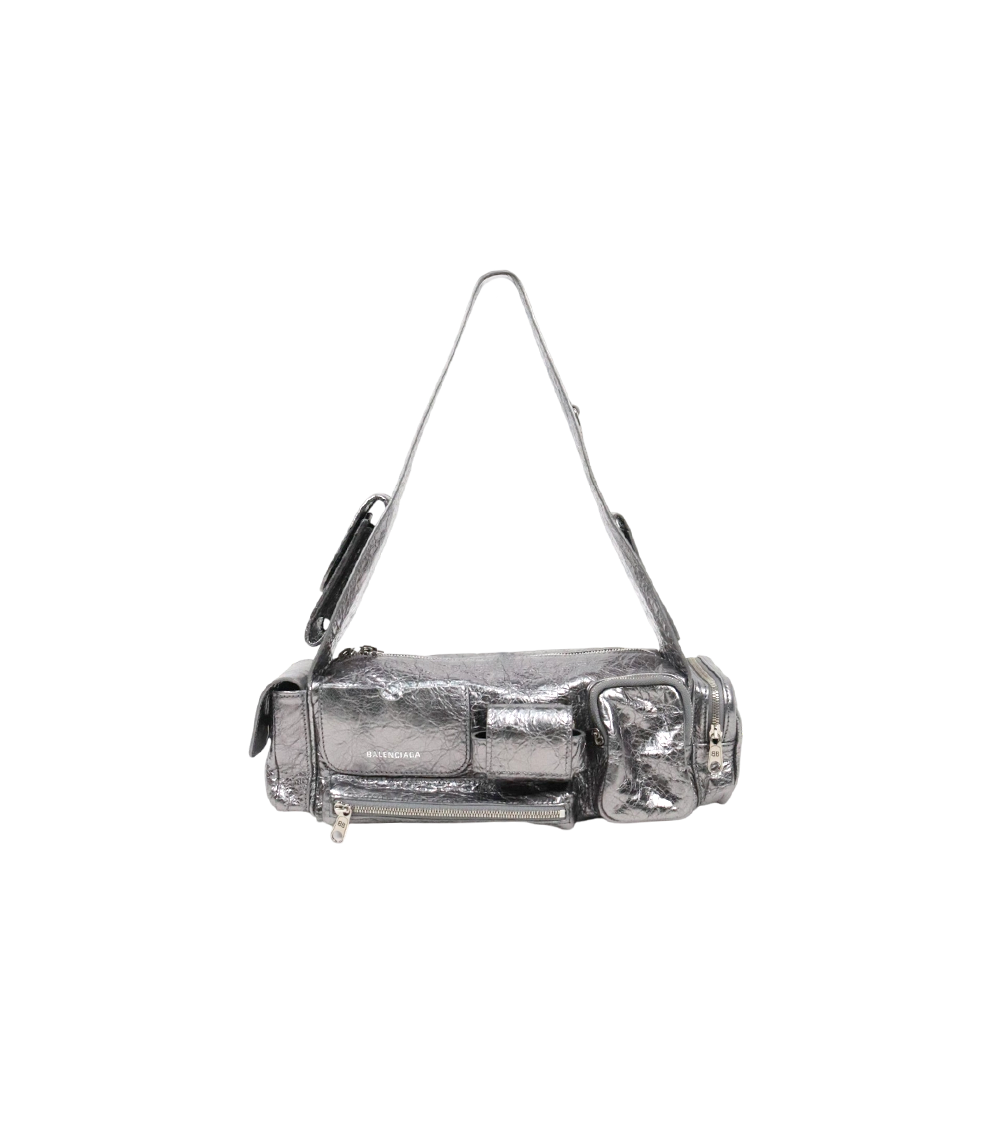Balenciaga Silver Supervige XS Shoulder Bag