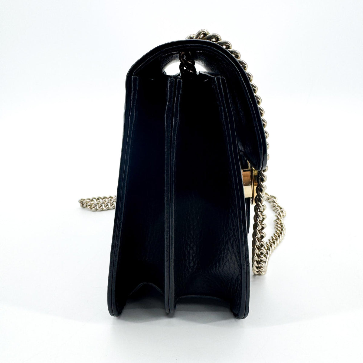 Gucci Interlocking G Chain Crossbody Bag Small Black