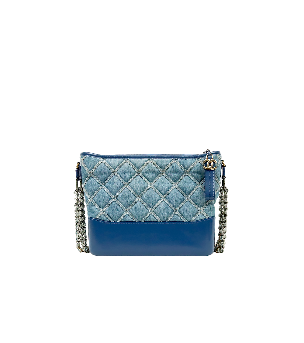 Chanel Denim Gabrielle Hobo Shoulder Bag
