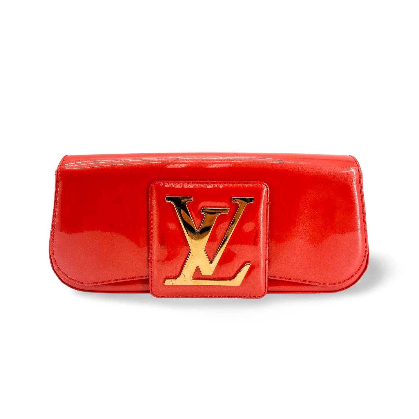 Louis Vuitton Vernis Sauvet Clutch Red