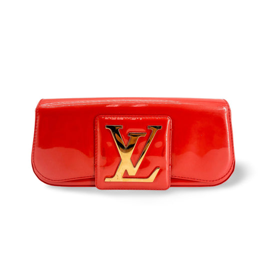 Louis Vuitton Vernis Sauvet Clutch Red