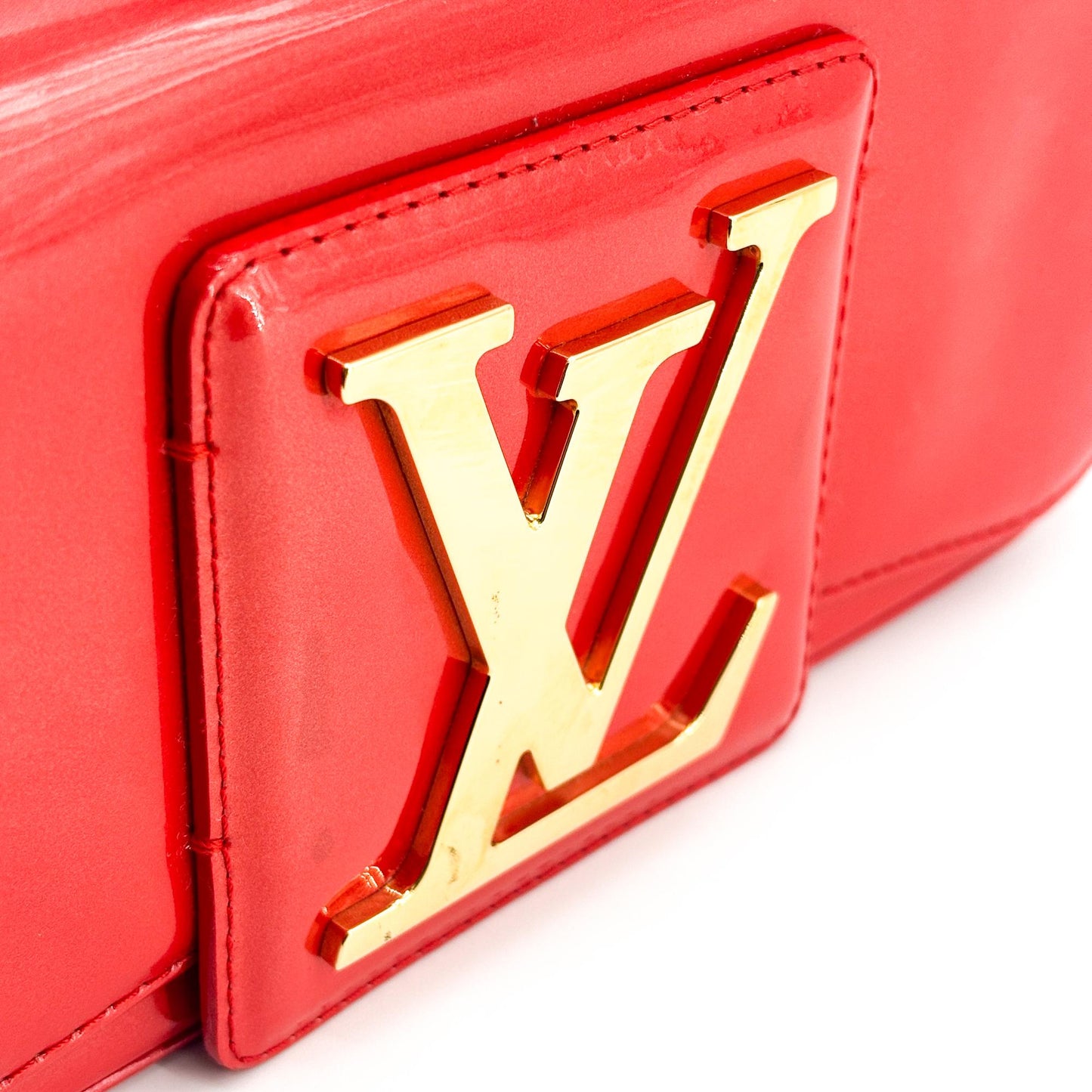 Louis Vuitton Vernis Sauvet Clutch Red