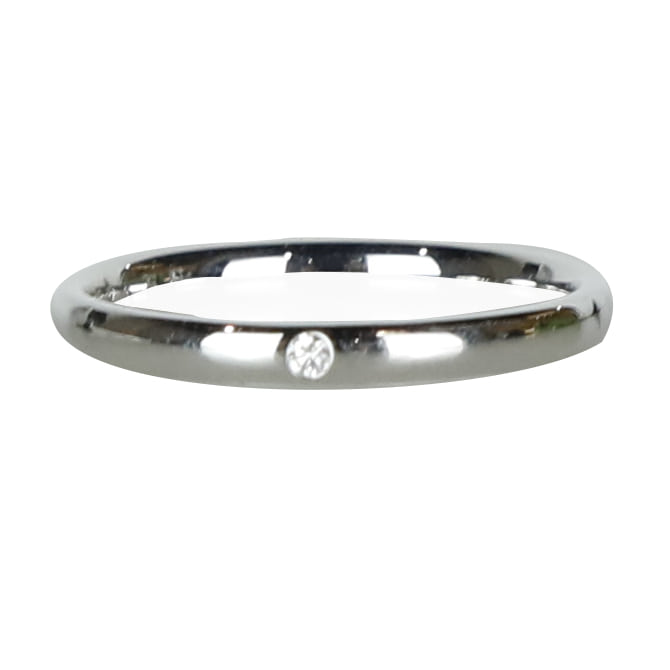 52 D Shape Platinum Diamond Ring
