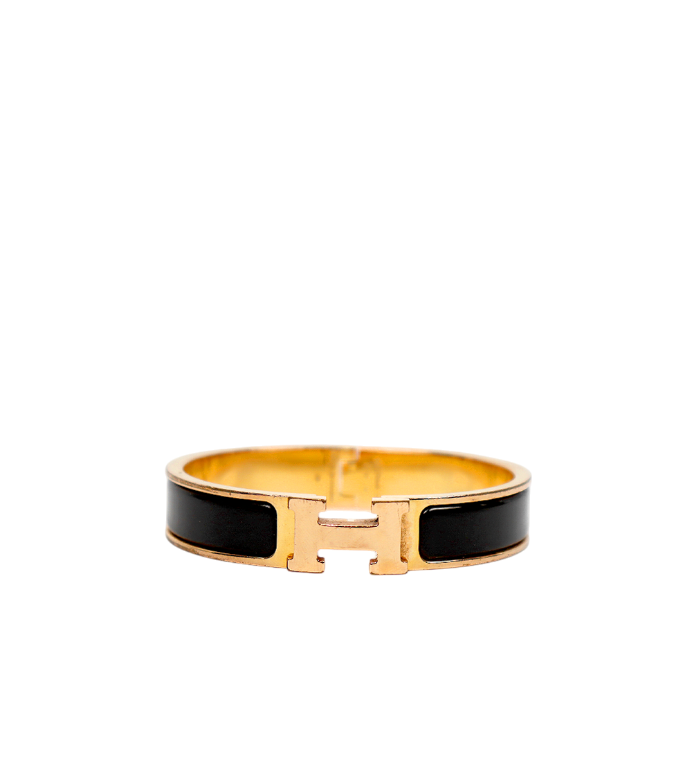 Hermès Black Click-Ash Bracelet