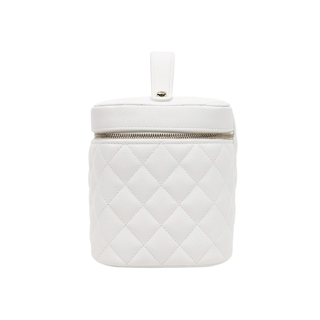 Chanel White Caviar Cosmetics Vanity Bag