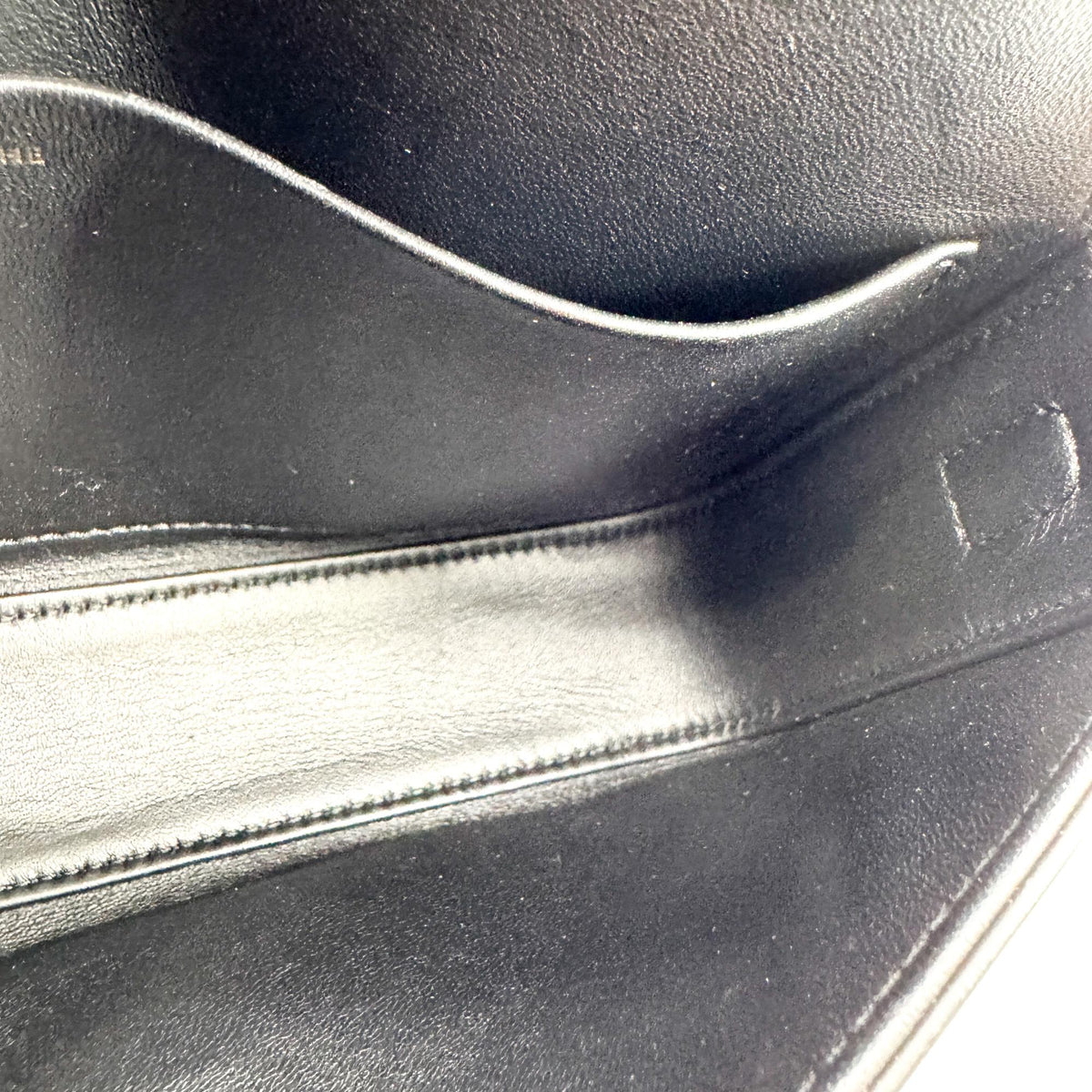 Celine Shiny Calfskin Triomphe Crossbody Bag Black