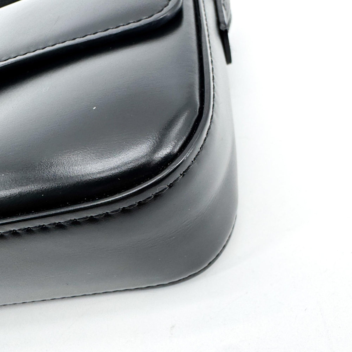 Celine Shiny Calfskin Triomphe Crossbody Bag Black
