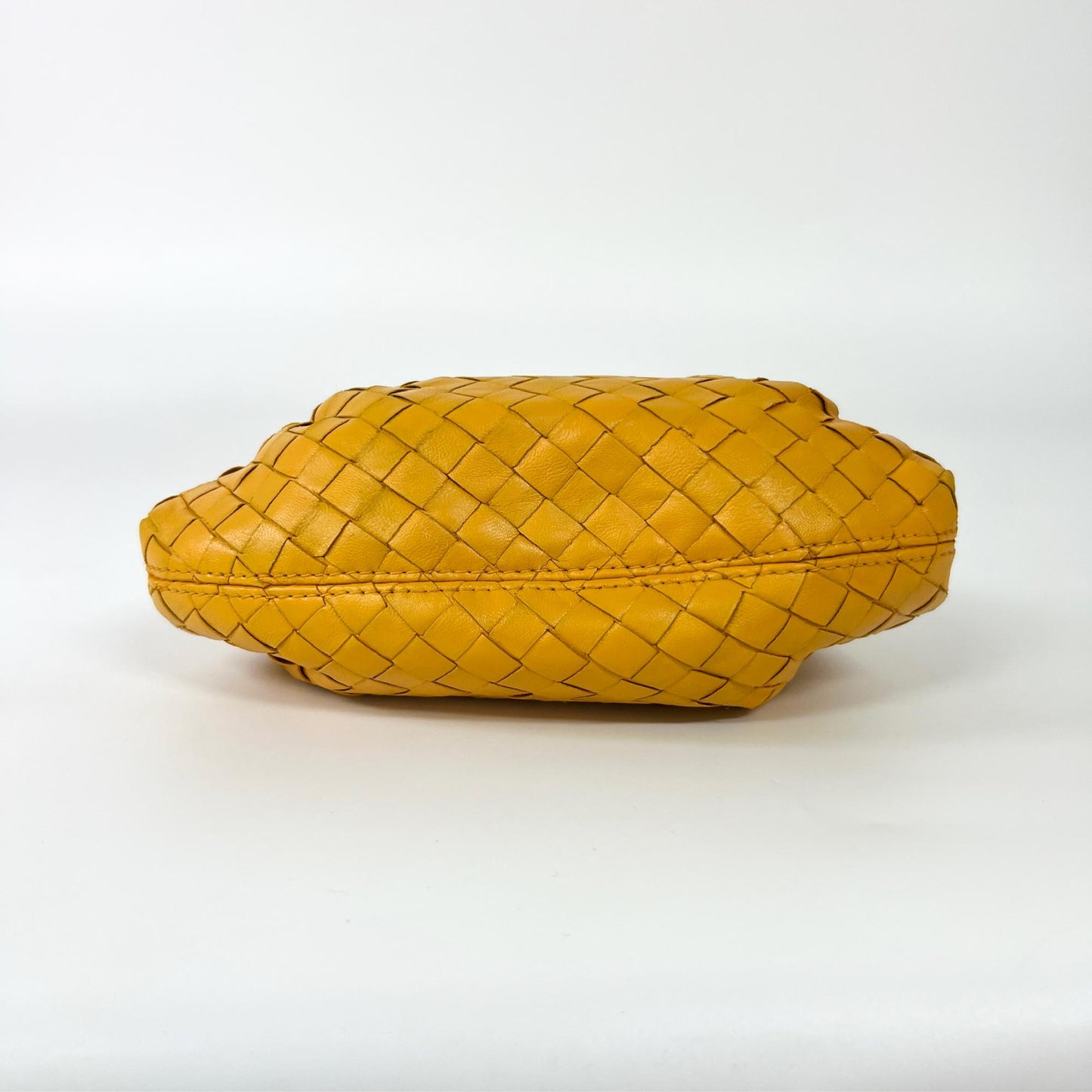 Bottega Veneta Vintage Intrecciato Weaving Bag Mustard