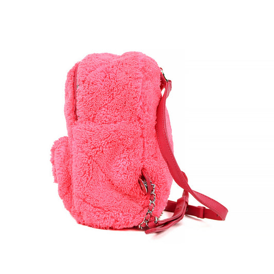 Chanel Pink Shearling Backpack