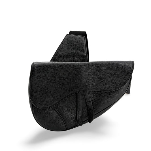 Dior Men's Saddle Bag Black Grain Calfskin