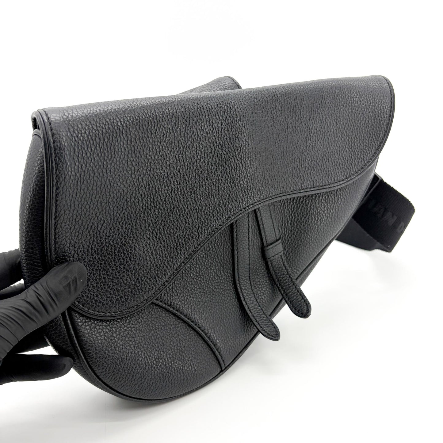 Dior Men's Saddle Bag Black Grain Calfskin
