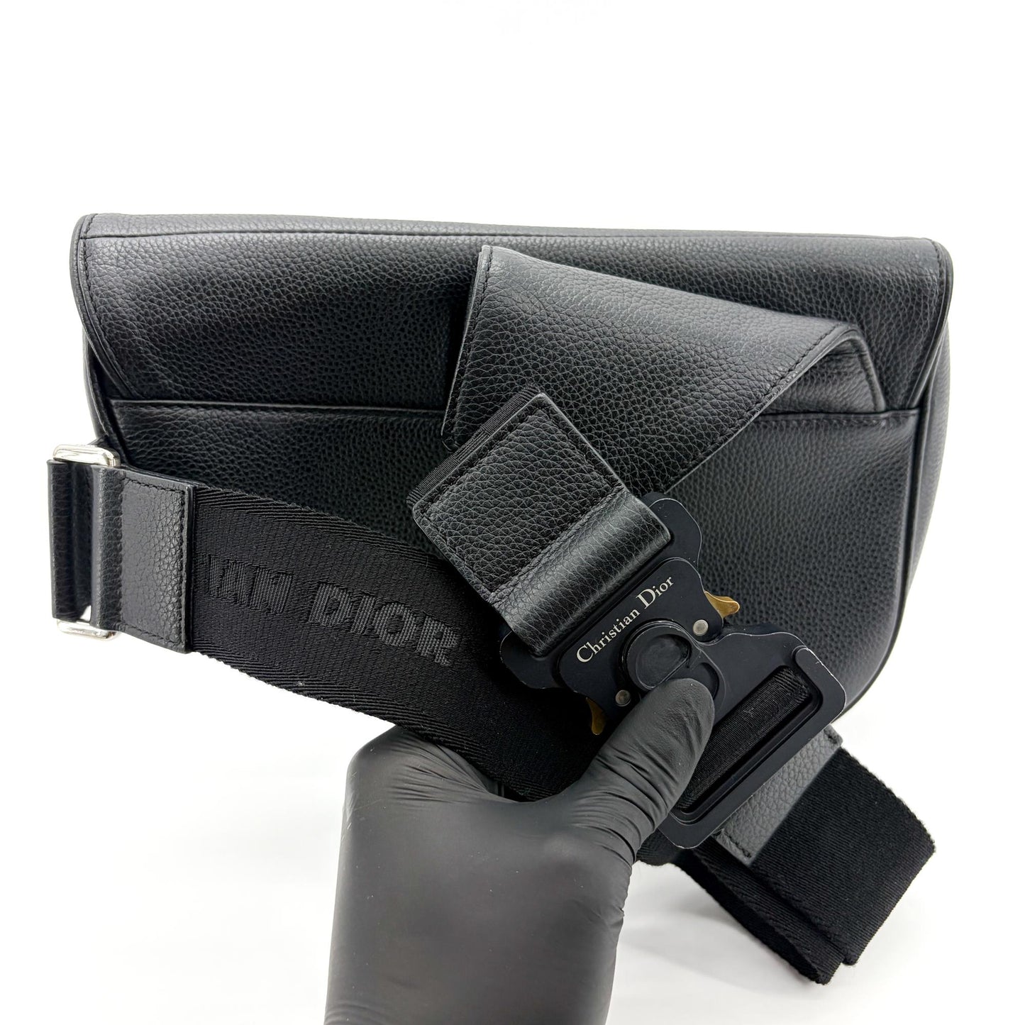 Dior Men's Saddle Bag Black Grain Calfskin