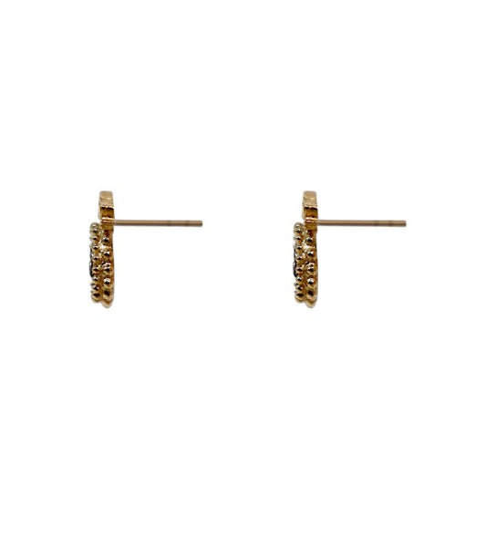 Chanel Ribbon CC Gold Earrings