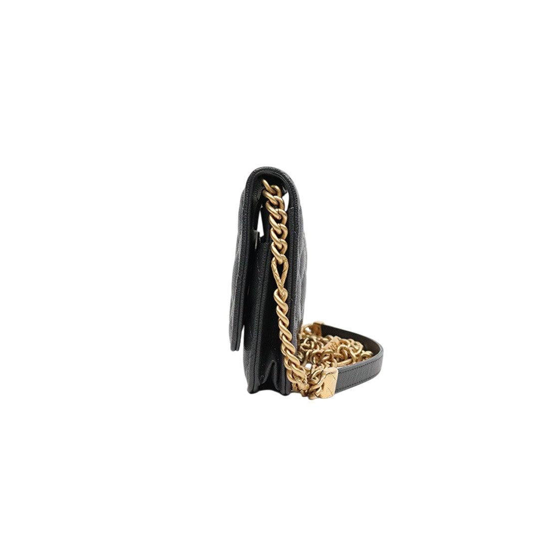 Chanel Dark Gray Caviar WOC with Built-in Chip