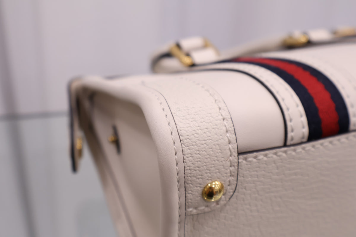 Bauleto Mini Top Handle White Tote Shoulder Bag 715771