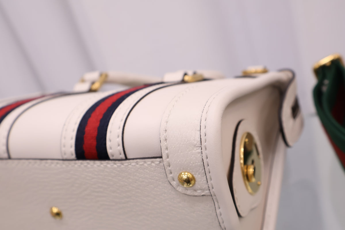 Bauleto Mini Top Handle White Tote Shoulder Bag 715771