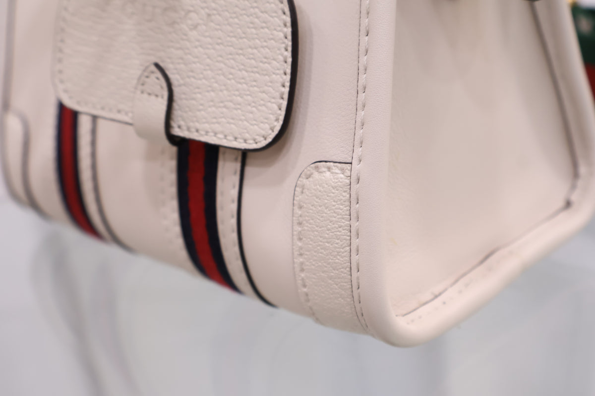 Bauleto Mini Top Handle White Tote Shoulder Bag 715771