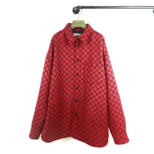 52 110 GG Wool Flannel Padded Overshirt