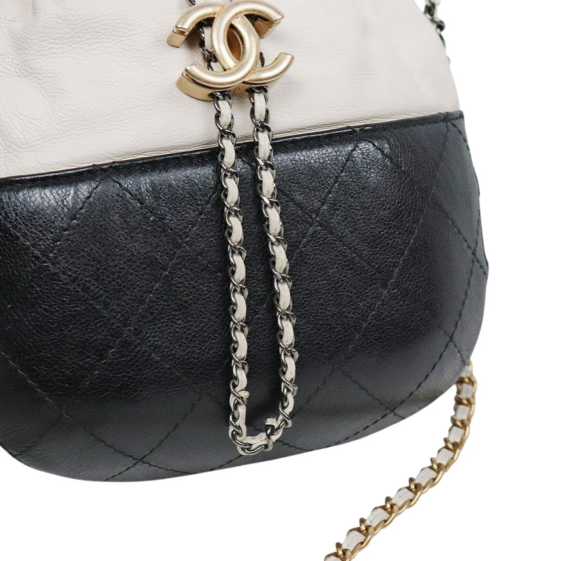 Chanel White and Black Gabrielle Pulse Crossbody Bag