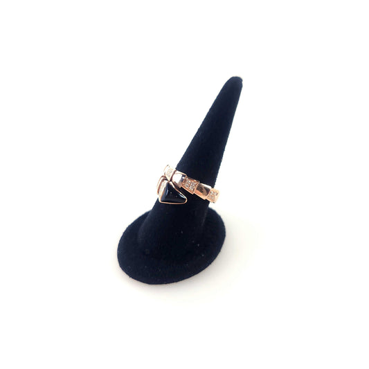 Bulgari Onyx Diamond Serpenti Viper Ring