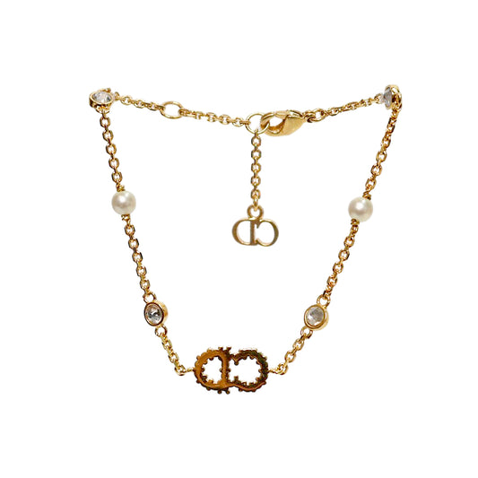 Dior Cubic Claire D Rune Gold Bracelet