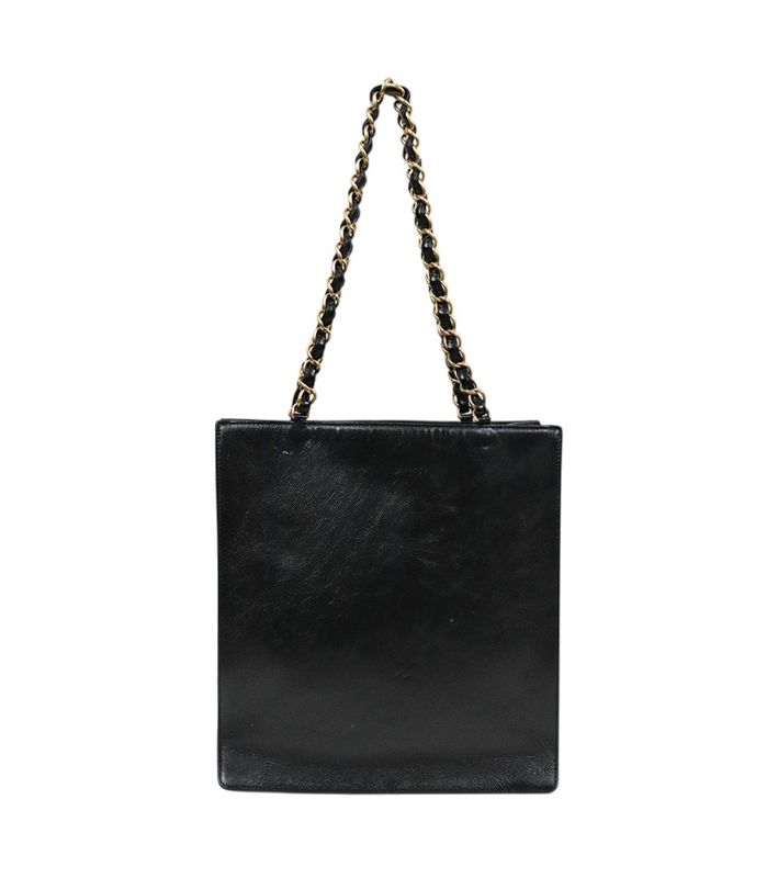 Chanel Black CC Season Shopper Shoulder Bag