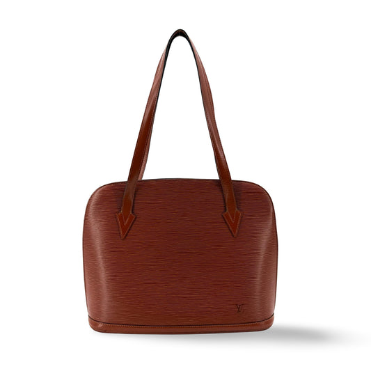 Louis Vuitton Epi Lusac Shoulder Bag Kenya Brown