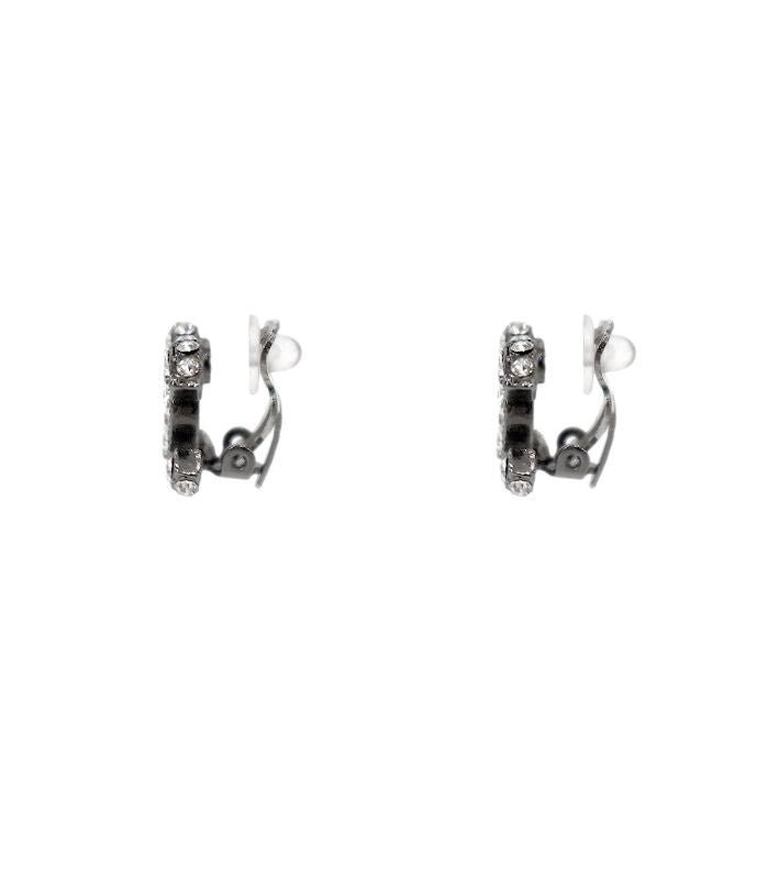 Chanel Cubic CC Silver Earrings