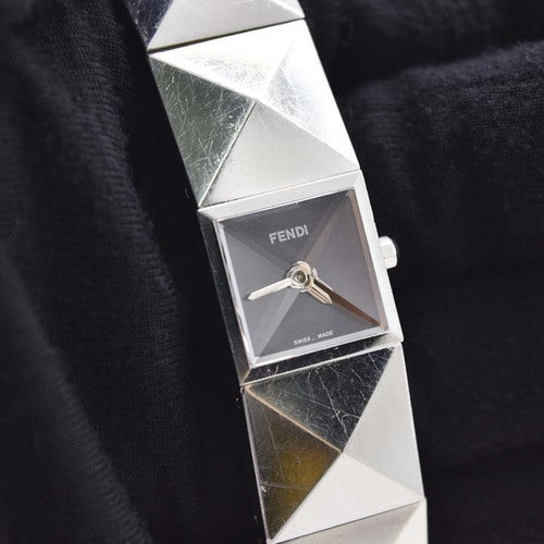 Fendi Metal Pyramid Silver Watch 4250L