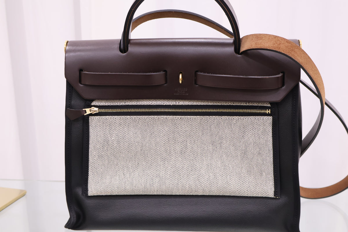 Herbag Zip 31 Sellier Berlin Noir Ecrou Noir Ebene Tote Bag H072069