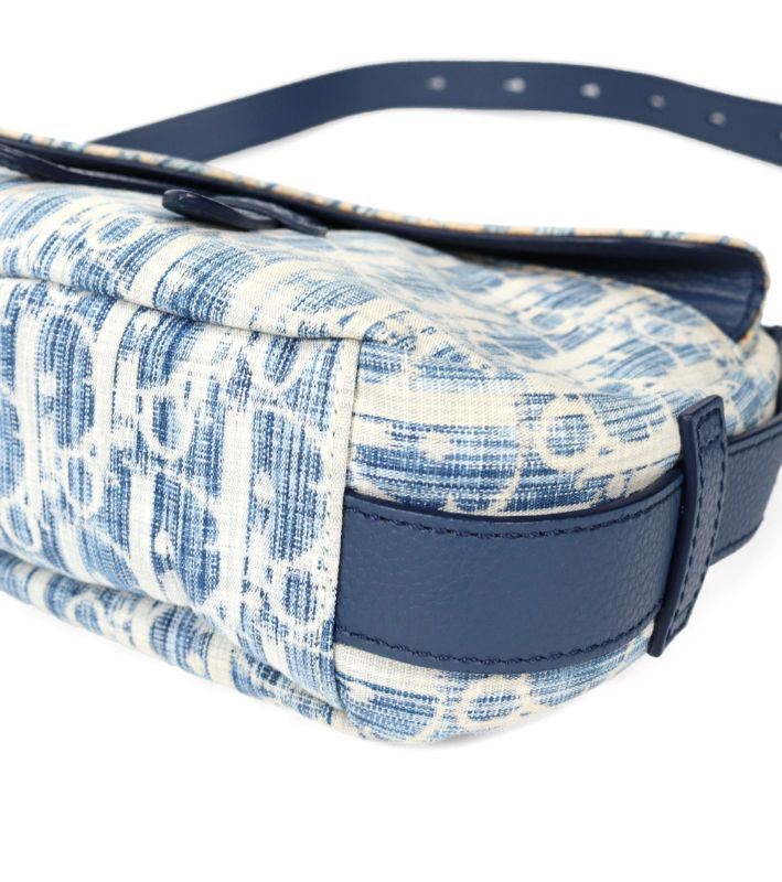 Dior Sky Blue Oblique Saddle Bag