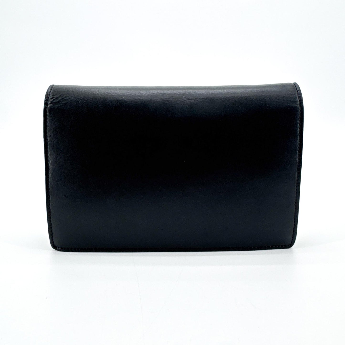 Fendi Wallet on Chain Leather Mini Bag Black