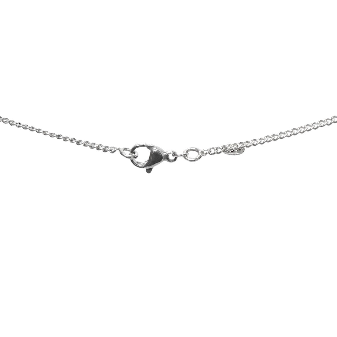 Chanel Cubic CC Silver Necklace