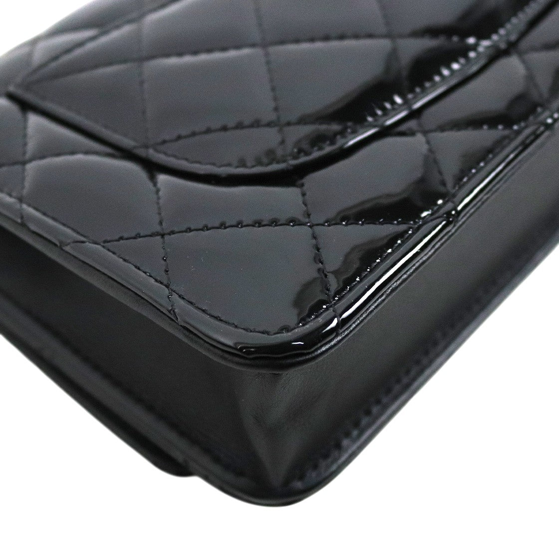 Chanel Black Faux Leather WOC Crossbody Bag
