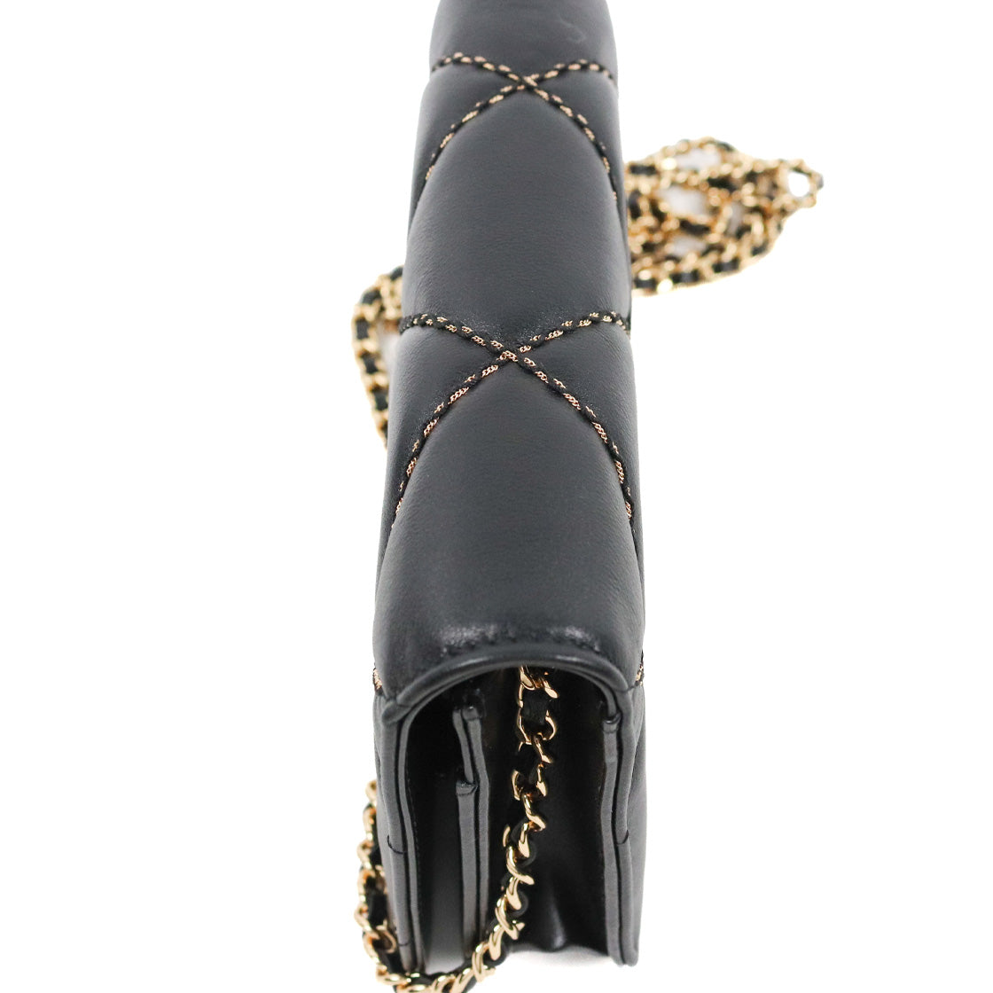 Chanel Black Gold Stitch WOC