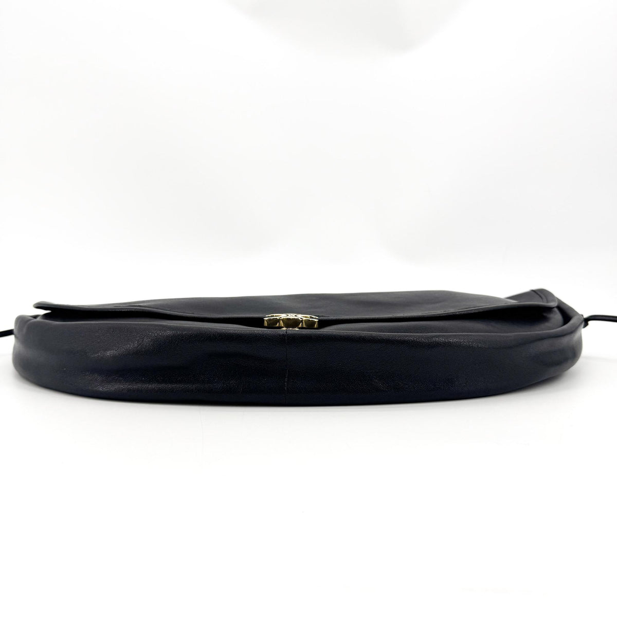 Celine Triomphe Soft Leather Crossbody Bag Black