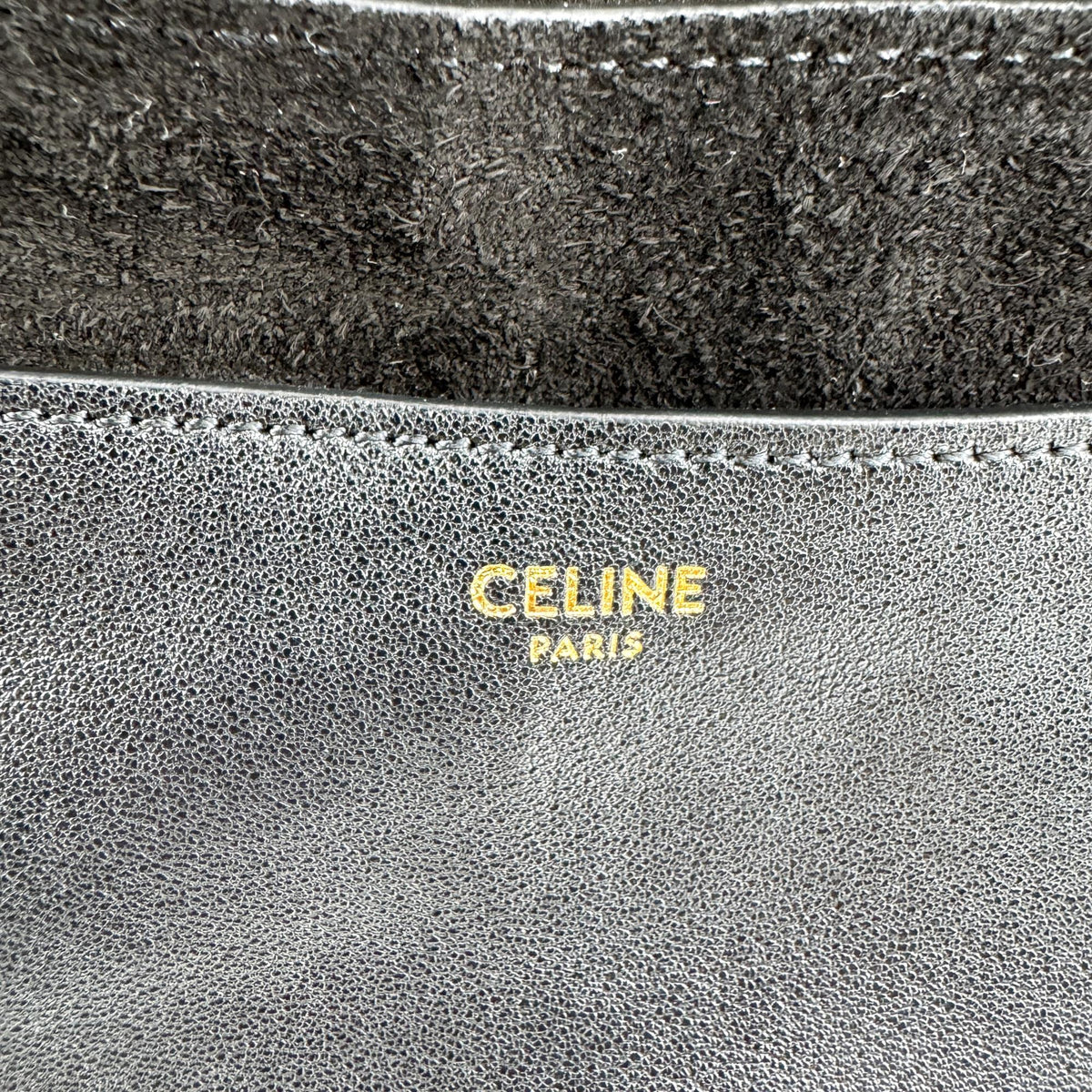 Celine Triomphe Soft Leather Crossbody Bag Black