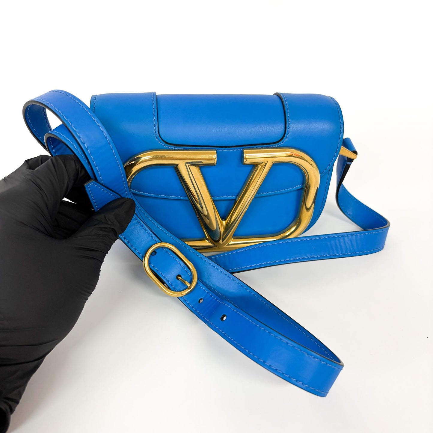 Valentino Superbee Mini Shoulder Bag Blue