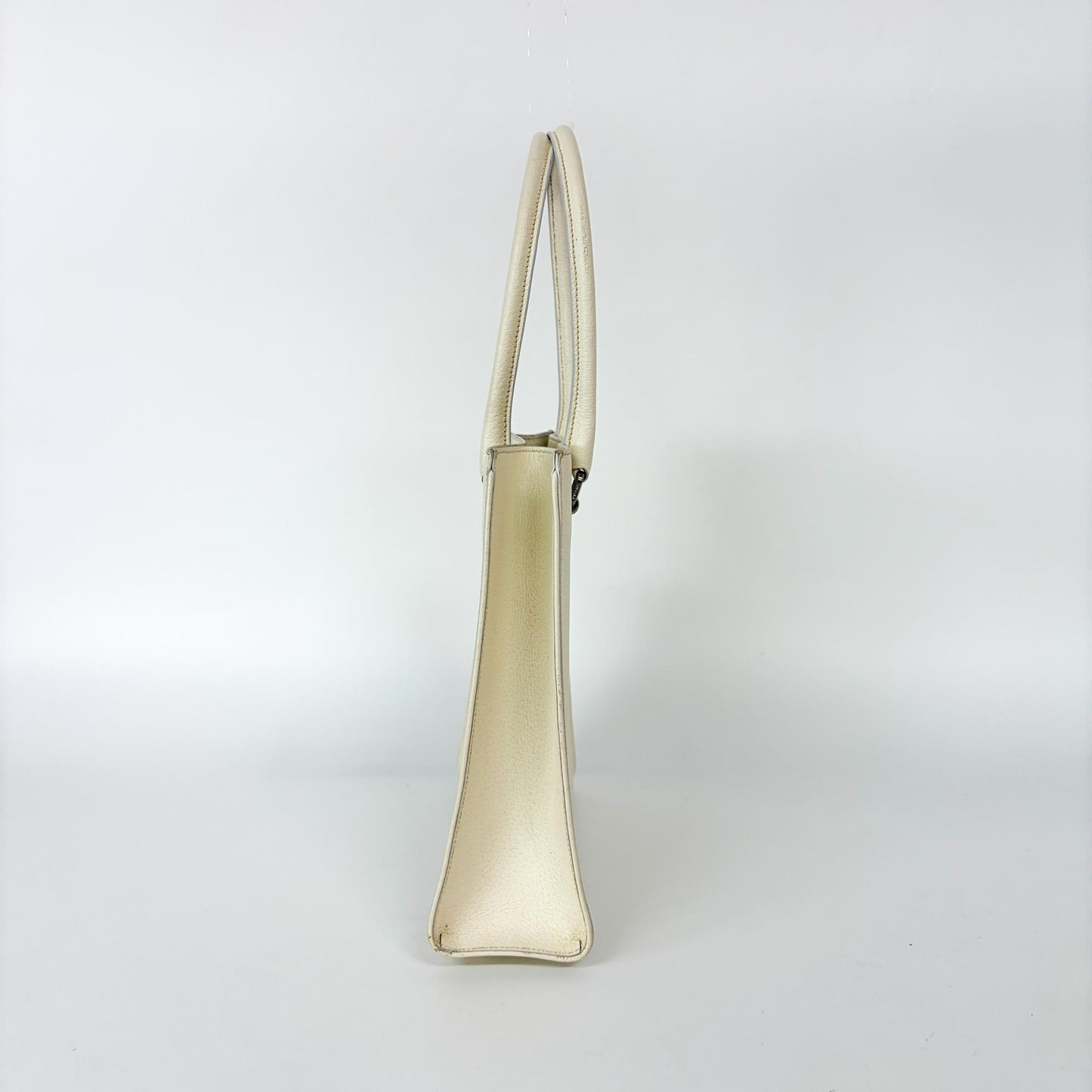 Prada Vitello Phoenix Leather Tote Bag Ivory