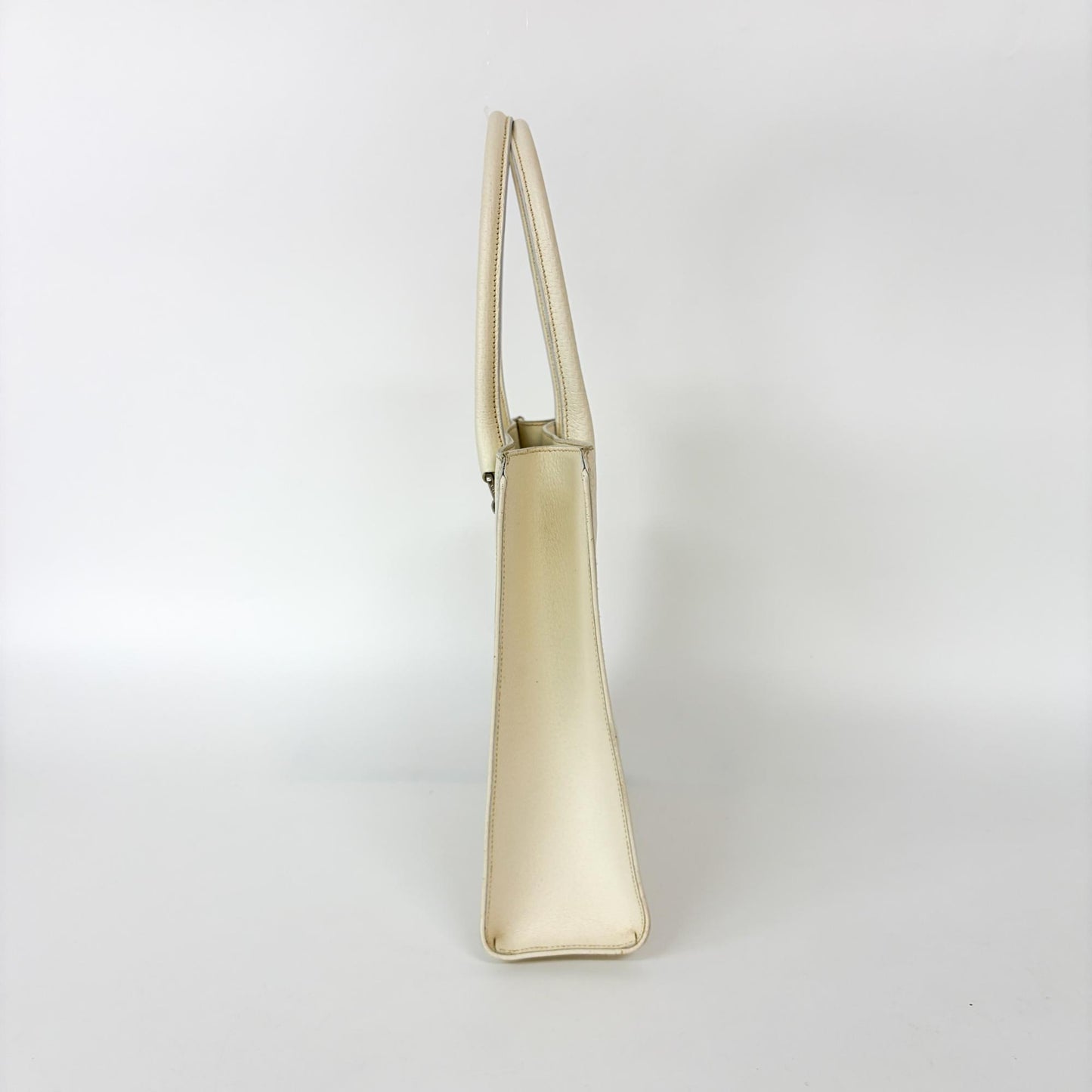 Prada Vitello Phoenix Leather Tote Bag Ivory