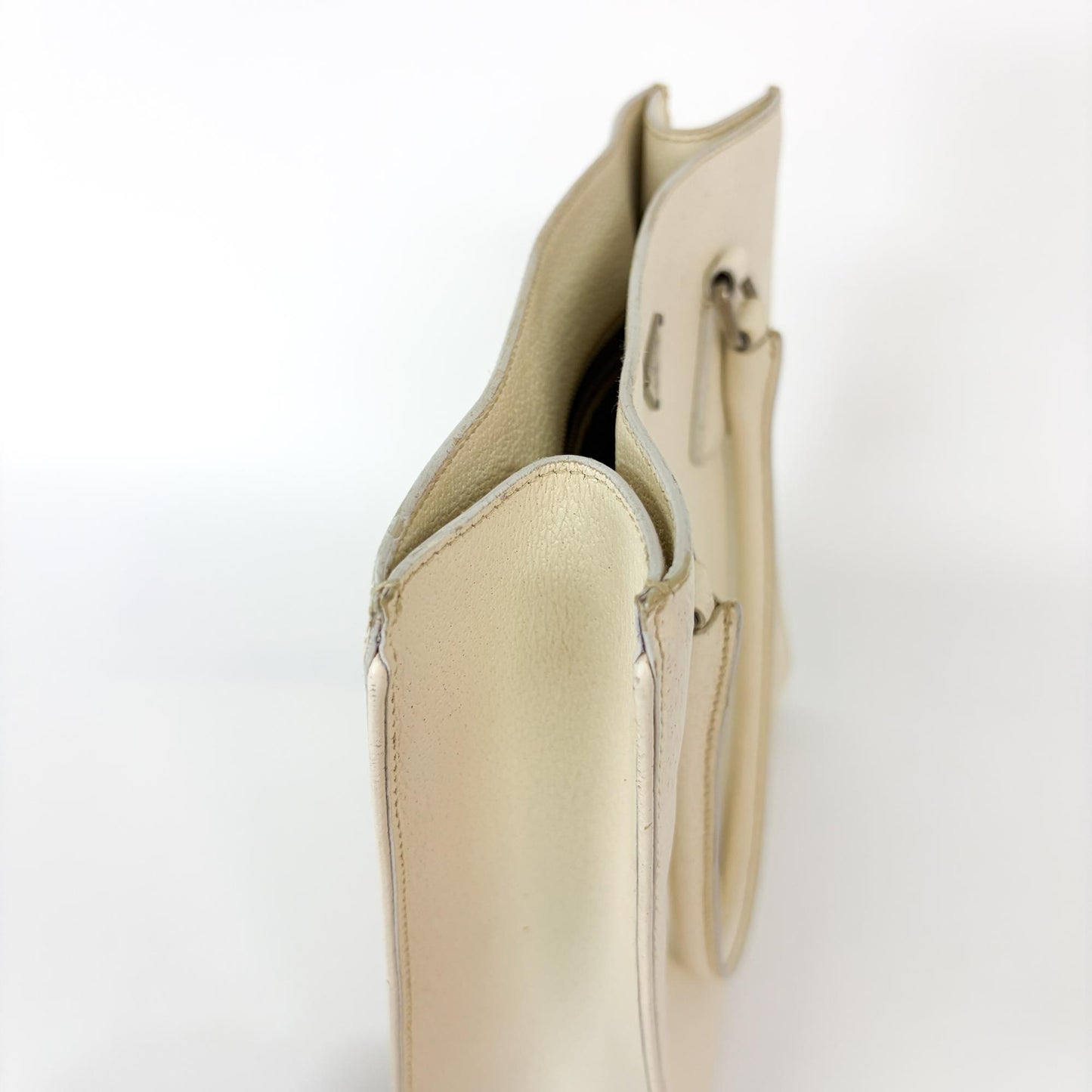 Prada Vitello Phoenix Leather Tote Bag Ivory