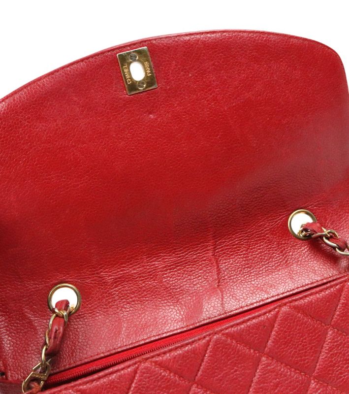 Chanel Red Caviar Diana Bag
