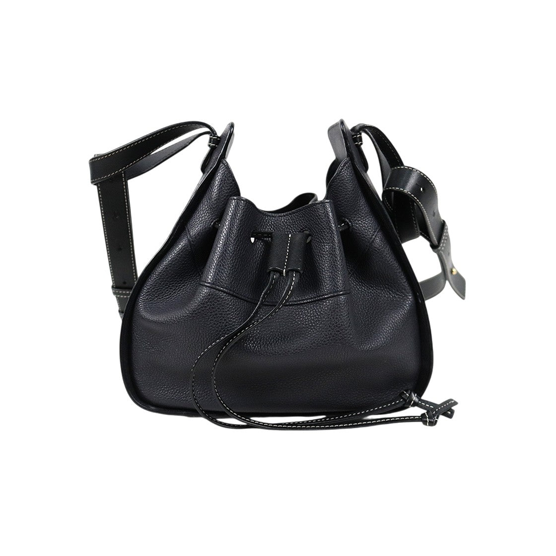 Loewe Black Small Leather Hammock Bag