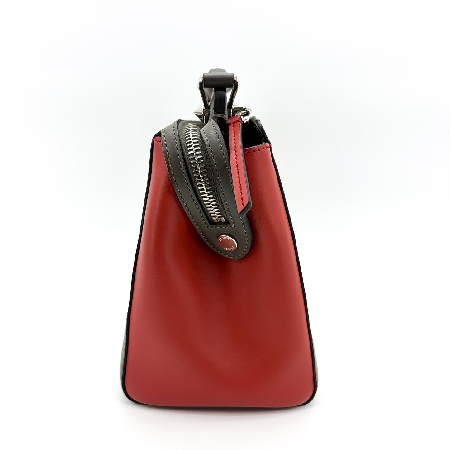 Fendi.com Click Small Shoulder Bag Dark Grey Red