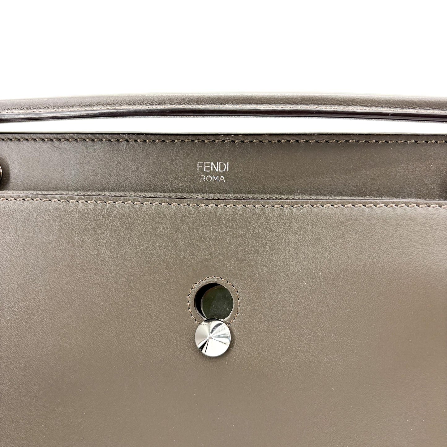 Fendi.com Click Small Shoulder Bag Dark Grey Red